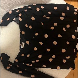 Réformation black long sleeve top